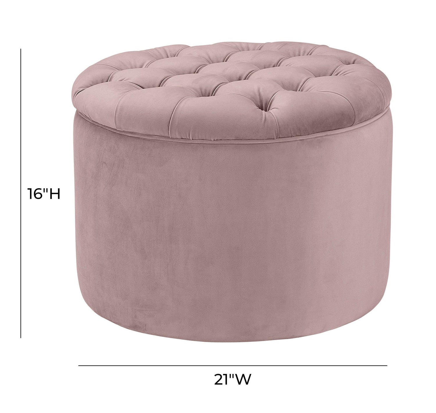 Queen Mauve Velvet Storage Ottoman