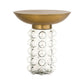 Bubble Glass and Brass Side Table