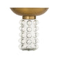 Bubble Glass and Brass Side Table