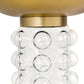 Bubble Glass and Brass Side Table