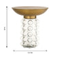 Bubble Glass and Brass Side Table