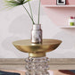 Bubble Glass and Brass Side Table