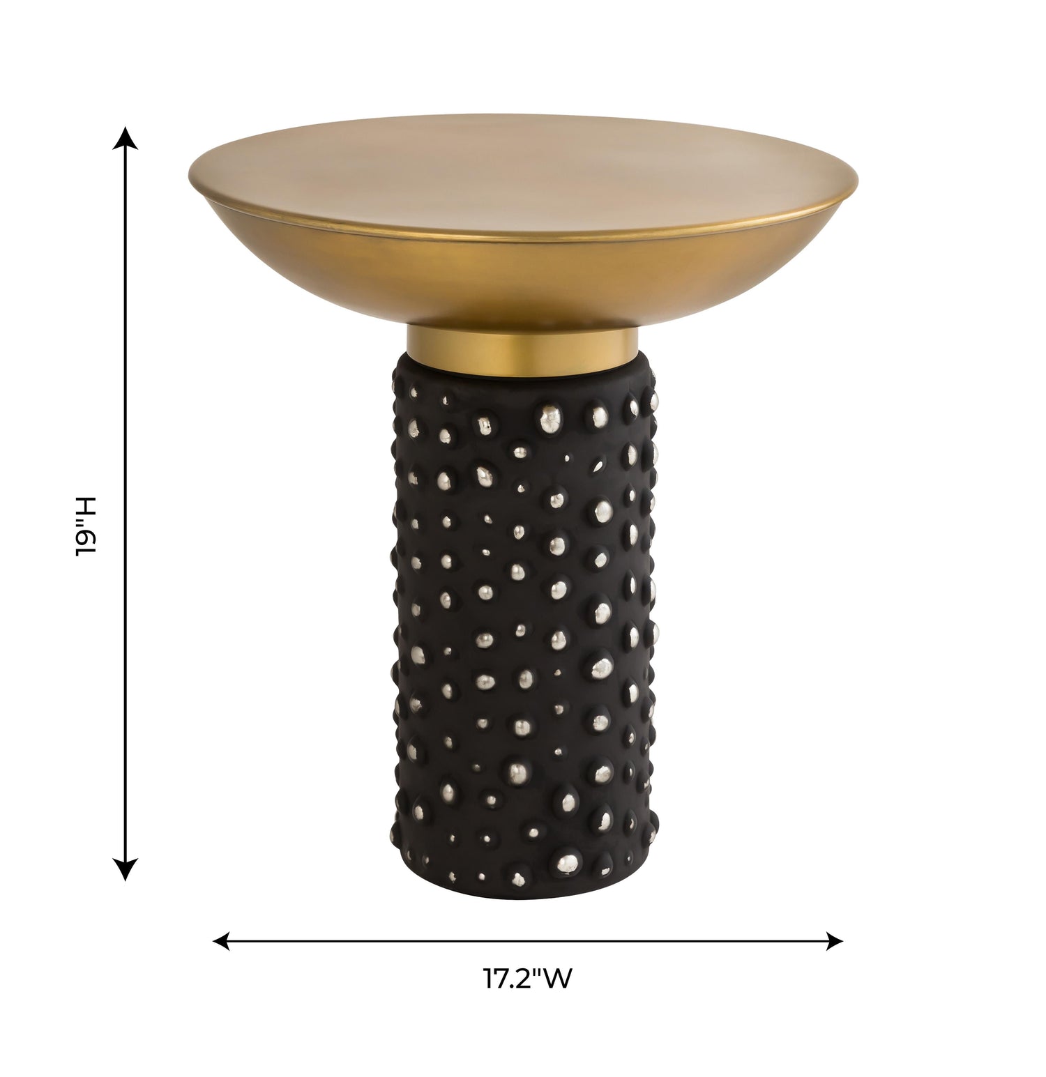 Blaze Glass/Brass Side Table