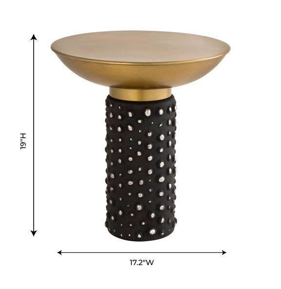 Blaze Glass/Brass Side Table