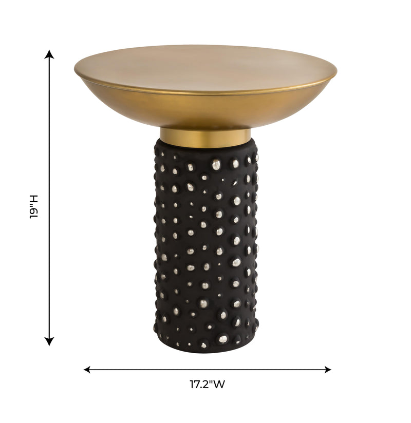 Blaze Glass/Brass Side Table