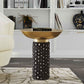 Blaze Glass/Brass Side Table