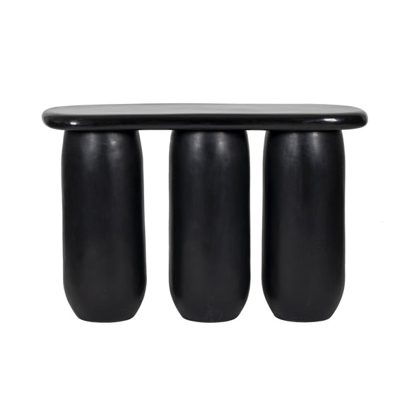 Rahul 49" Textured Console Table - Black
