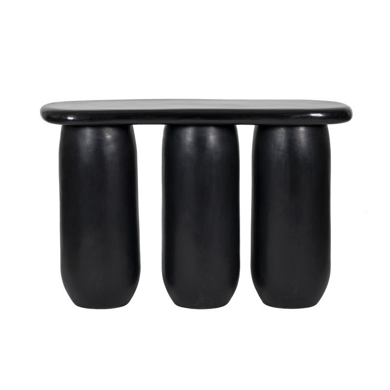 Rahul 49" Textured Console Table - Black