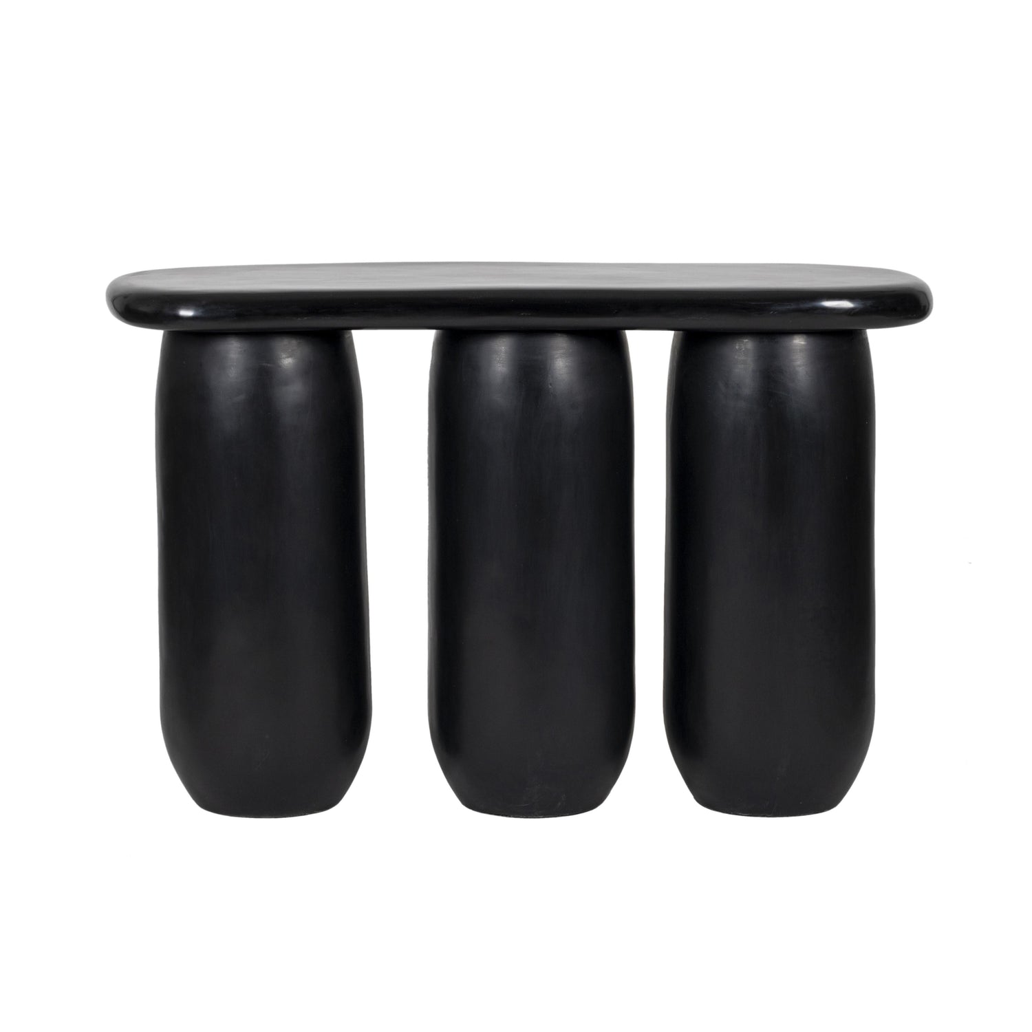 Rahul 49" Textured Console Table - Black