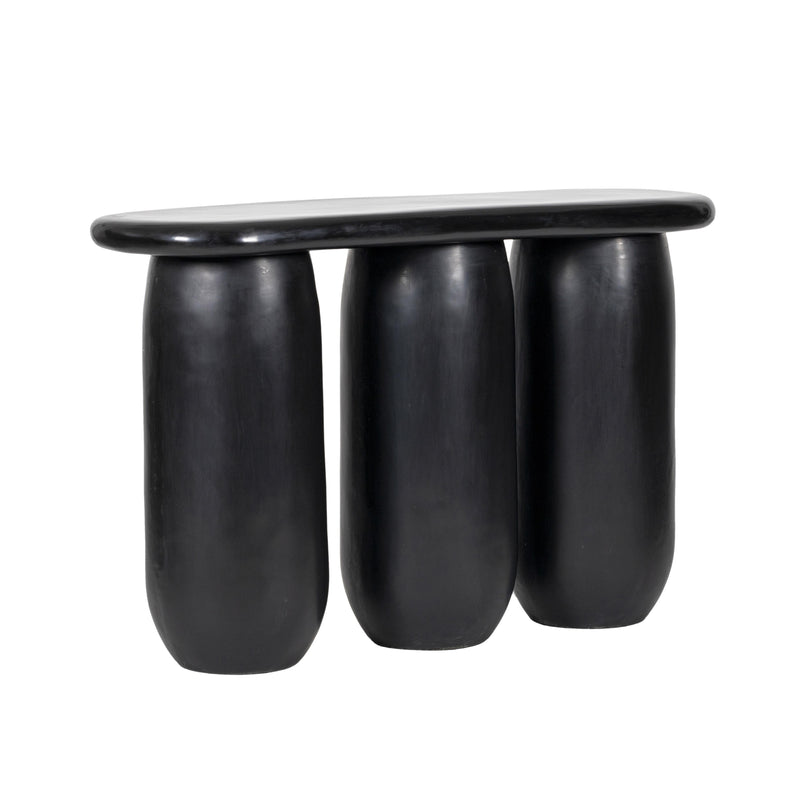 Rahul 49" Textured Console Table - Black
