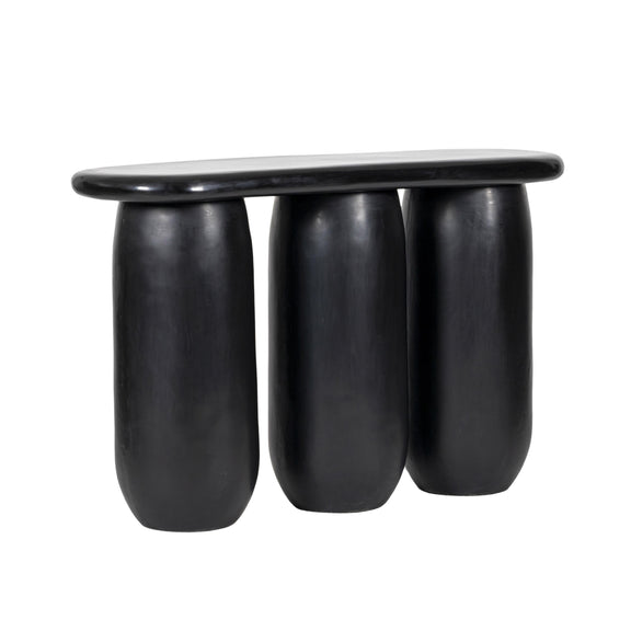 Rahul 49" Textured Console Table - Black