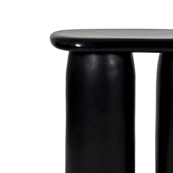 Rahul 49" Textured Console Table - Black