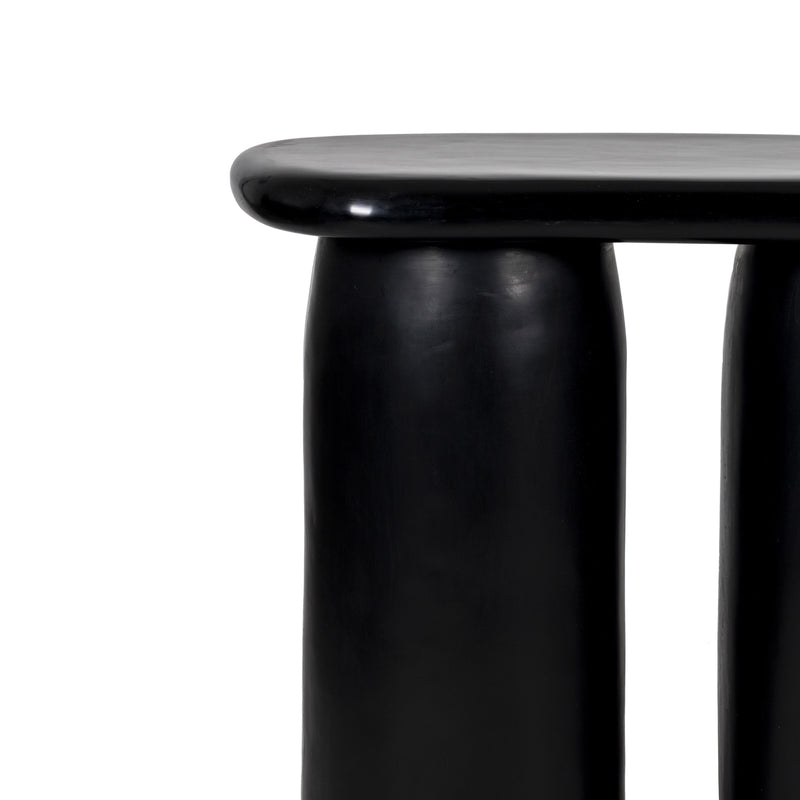 Rahul 49" Textured Console Table - Black