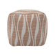 Ember Natural and Cream Woven Pouf