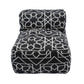 Chiara Outdoor Black Accent Pouf
