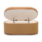 Olivier Peach Boucle Oval Storage Ottoman