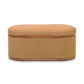 Olivier Peach Boucle Oval Storage Ottoman