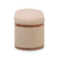 Olivier Ivory Boucle Oval Storage Ottoman