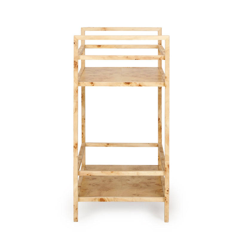 Destin Natural Burl Contract-Grade Bar Cart