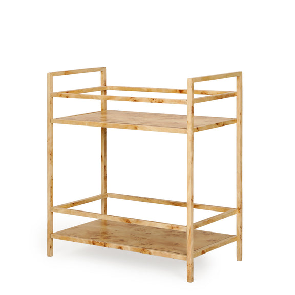 Destin Natural Burl Contract-Grade Bar Cart