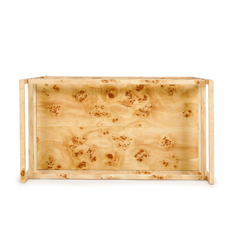 Destin Natural Burl Contract-Grade Bar Cart