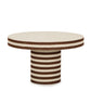 Lyra 30" Natural Striped Cotton Jute Contract-Grade Coffee Table