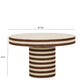 Lyra 30" Natural Striped Cotton Jute Contract-Grade Coffee Table