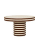 Lyra 30" Natural Striped Cotton Jute Contract-Grade Coffee Table