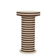 Lyra Natural Striped Cotton Jute Contract-Grade Side Table