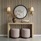Como Burl and Saddle Brown Cotton Jute Contract-Grade Accent Stool