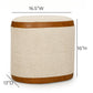 Huche Cotton Jute and Vegan Leather Oval Contract-Grade Pouf