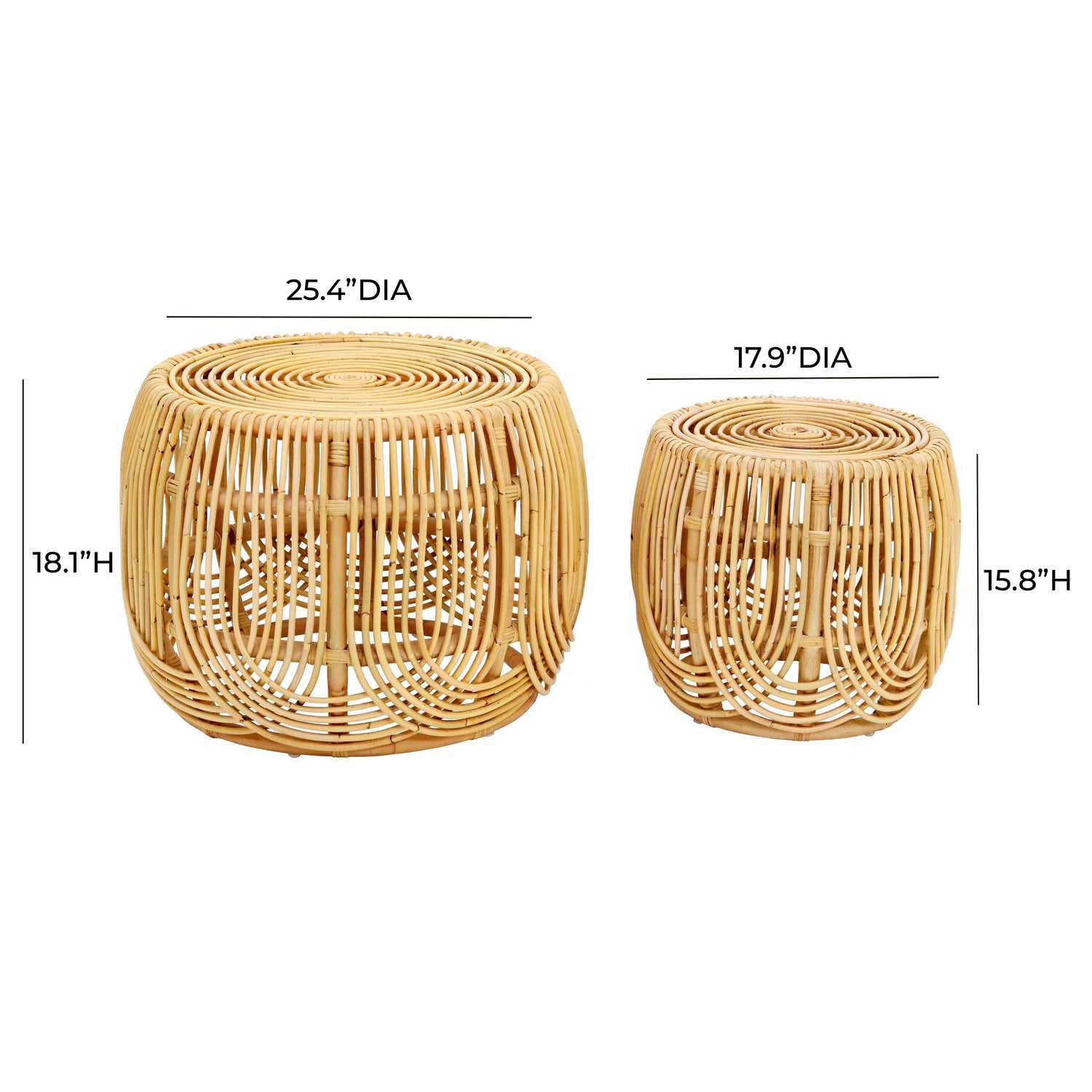 Azrina Rattan Nesting Tables