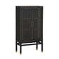 Amara Charcoal Woven Rattan Cabinet