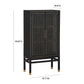 Amara Charcoal Woven Rattan Cabinet