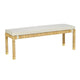 Amara Cream Linen Bench