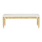 Amara Cream Linen Bench
