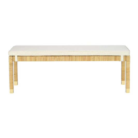 Amara Cream Linen Bench