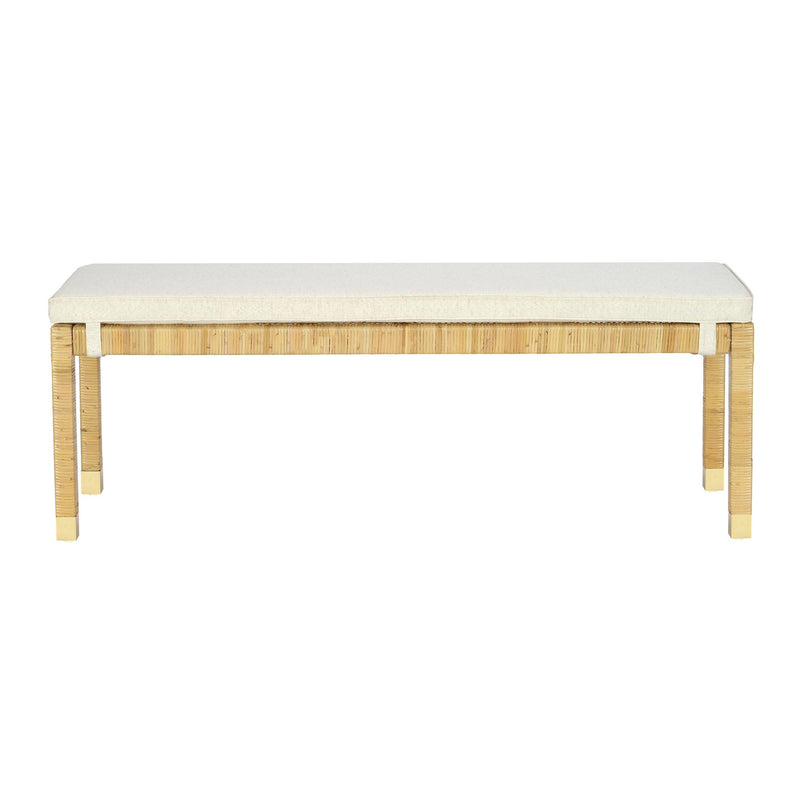 Amara Cream Linen Bench