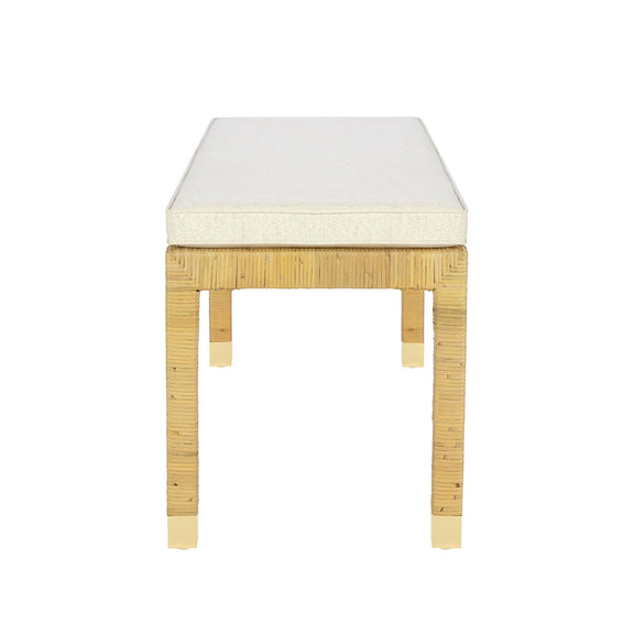 Amara Cream Linen Bench