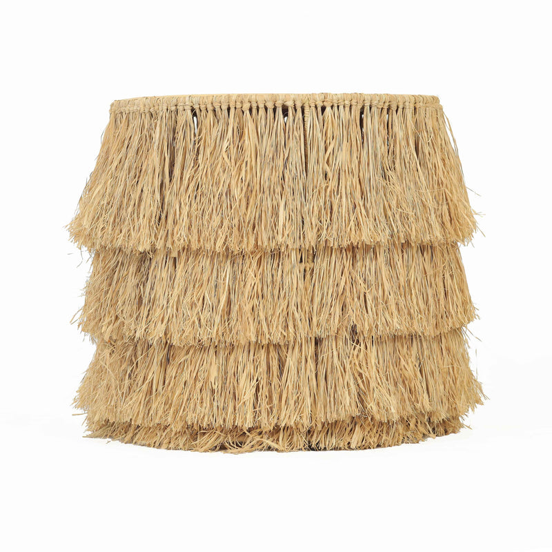 Luau Natural Rattan Round End Table