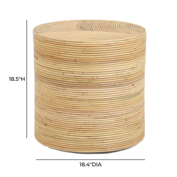 Matea Natural Rattan Arch Side Table