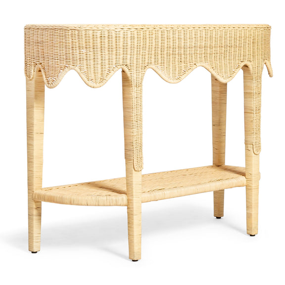 Sally 41" Natural Rattan Console Table
