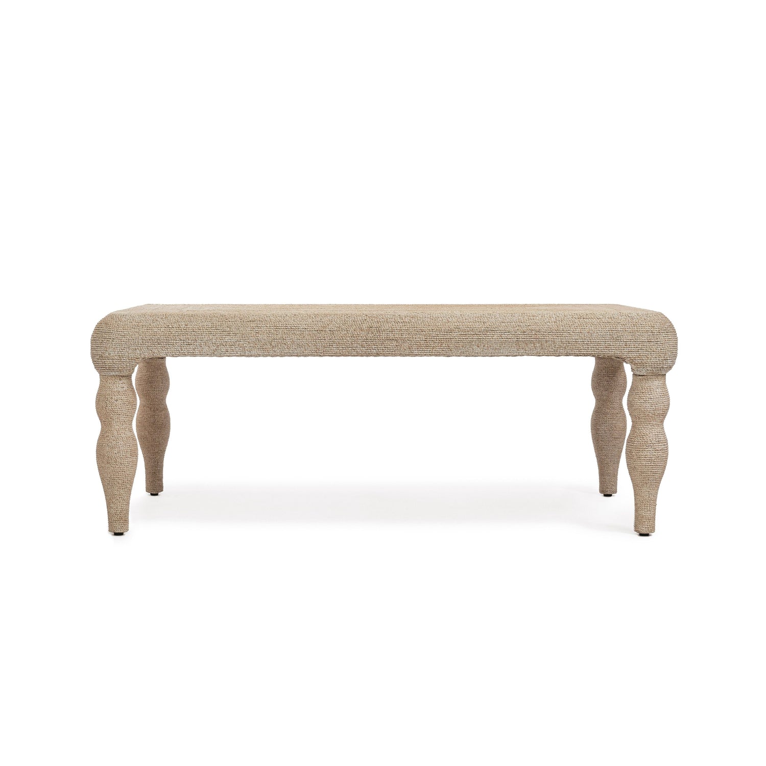 Vicky 49" Natural Woven Seagrass Rectangular Coffee Table