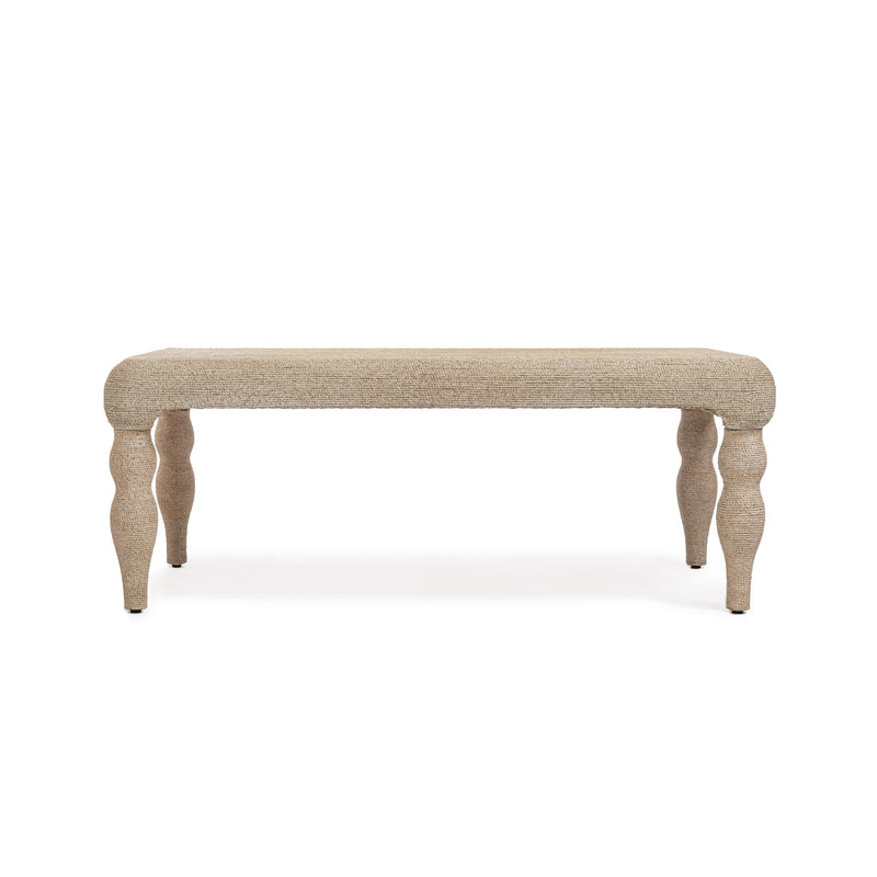 Vicky 49" Natural Woven Seagrass Rectangular Coffee Table