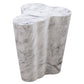 Slab Concrete Indoor/Outdoor Side Table (18"-22") - White Marble / Tall