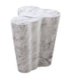 Slab Concrete Indoor/Outdoor Side Table (18"-22") - White Marble / Tall