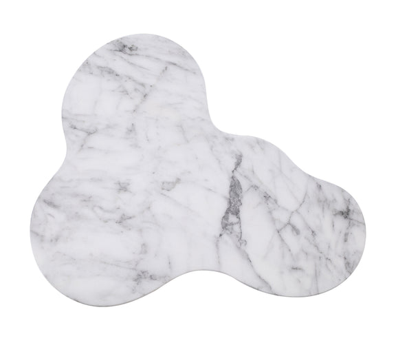 Slab Concrete Indoor/Outdoor Side Table (18"-22") - White Marble / Tall