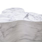 Slab Concrete Indoor/Outdoor Side Table (18"-22") - White Marble / Tall