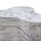 Slab Marble Short Side Table
