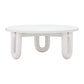 Tildy 39" White Concrete Indoor / Outdoor Round Coffee Table